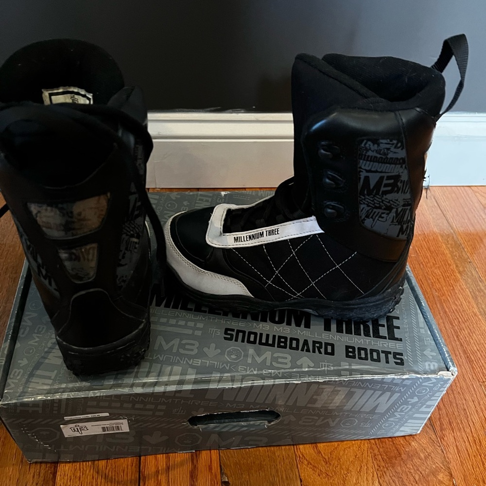 Girls snowboarding boots.